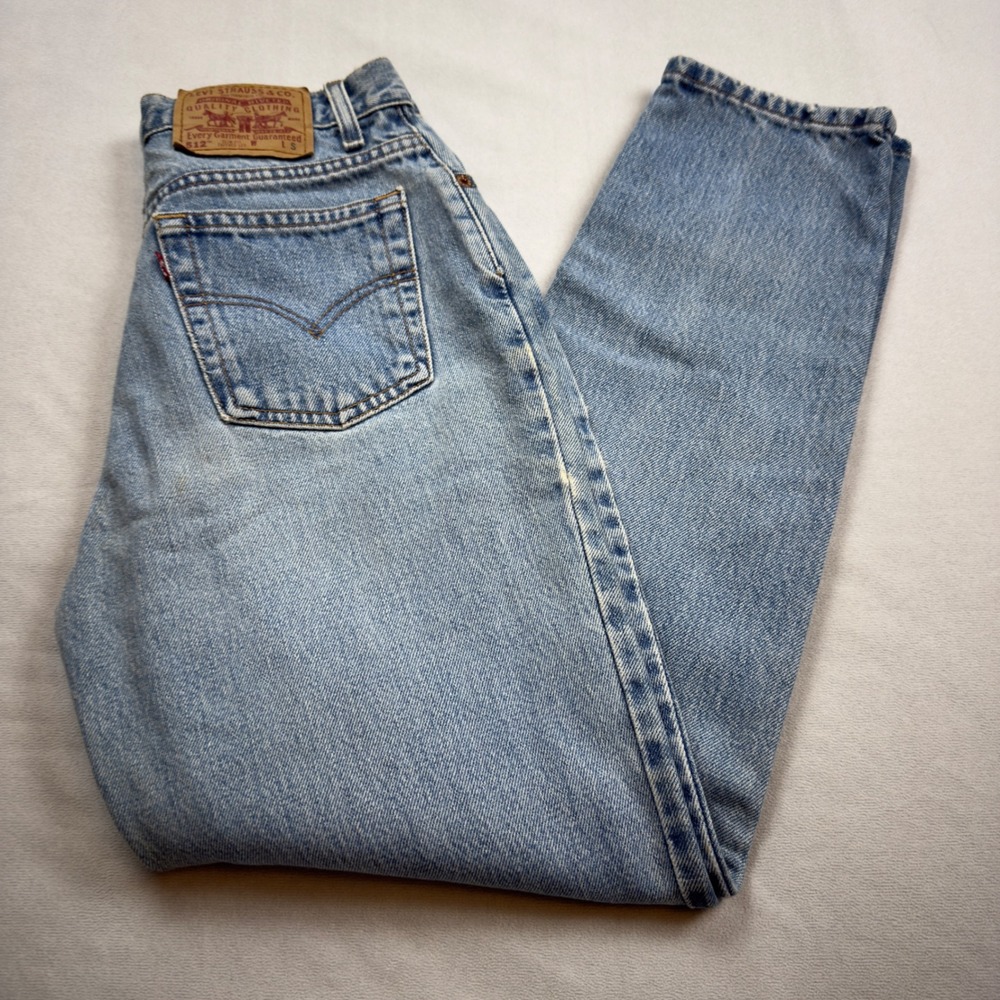 VTG Levis 512 HIgh‎ Waisted Slim Fit Tapered Leg Denim Mom Jeans Jr Size 7 Y2K